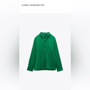 Zara Green floral top